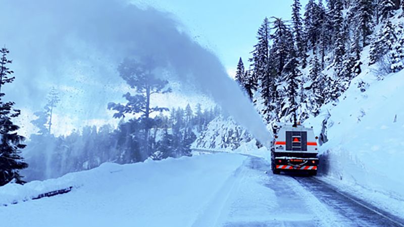 A winter storm struck the western US, bringing heavy snow to Northern California.