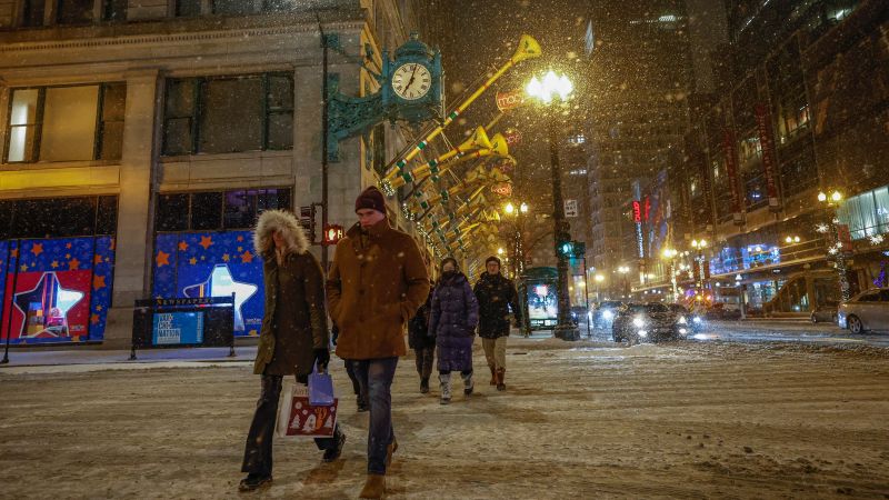 Holiday travel is dangerous in the US because of a massive winter storm.