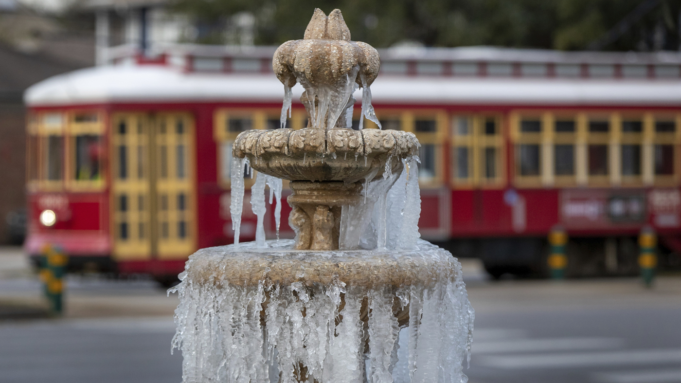 Water problems are being created by a deep freeze in the South.