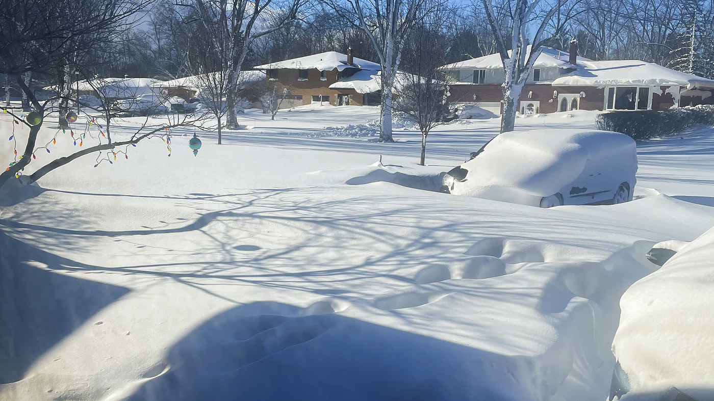 The winter storm dumped snow in the west before hitting the south with a severe storm threat.