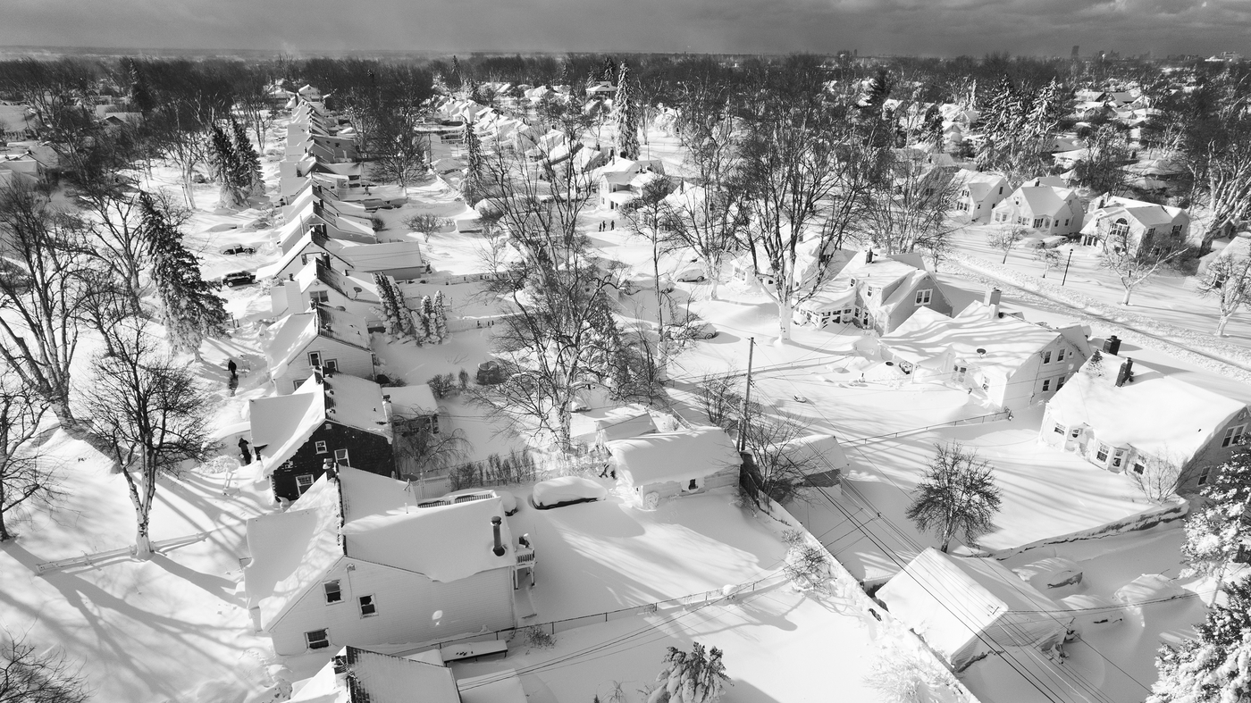 Emergency responders were working to clear snow covered roads in the winter storm.