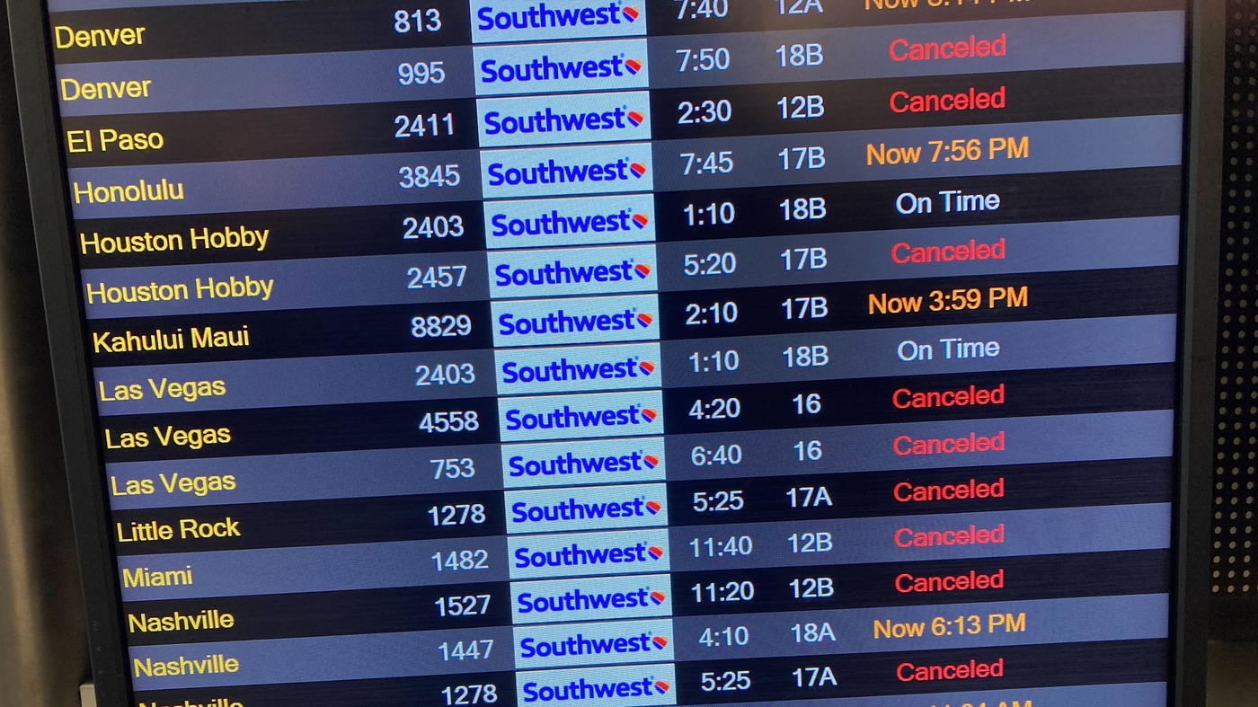 The operational collapse at Southwest Airlines has a lot to do with the snowstorm.