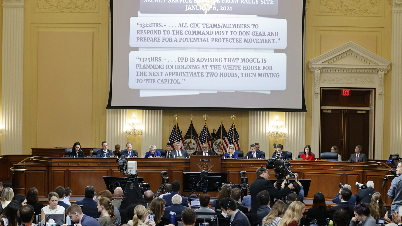The January 6 Committee is inside.