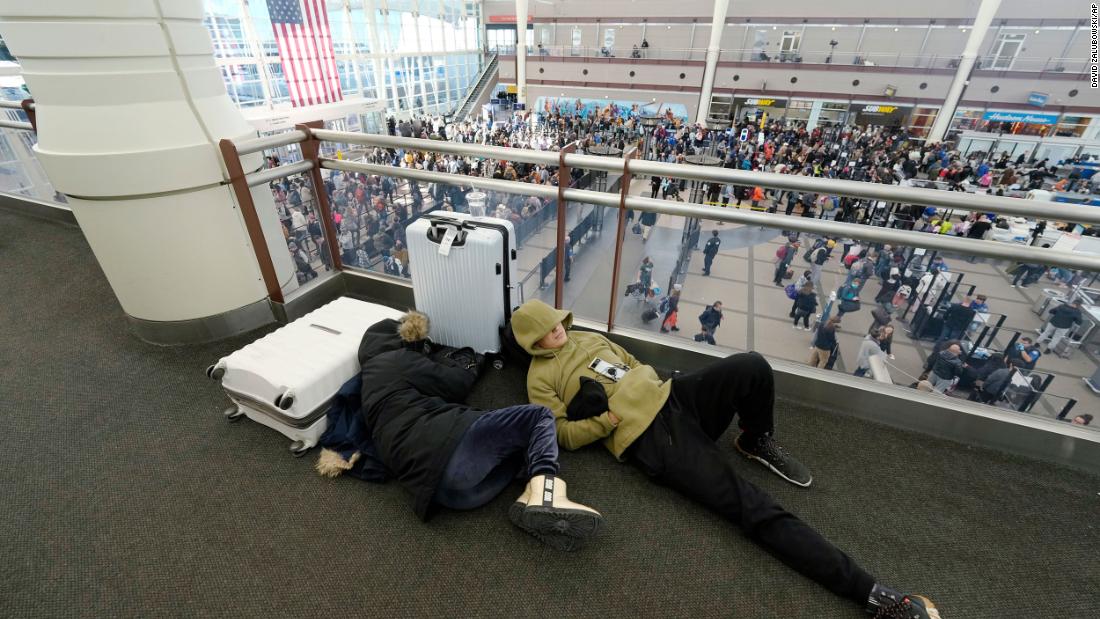 Thursday flights were canceled top nationally, disrupting holiday travel.