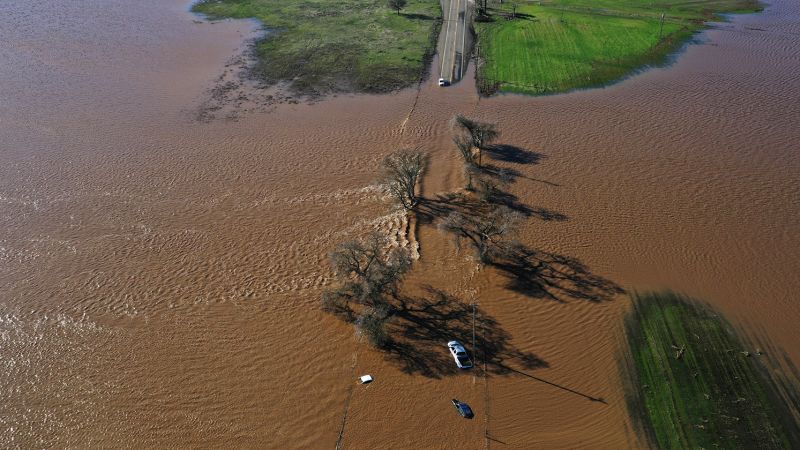 The heavy rains on the West Coast are due to an atmospheric river.