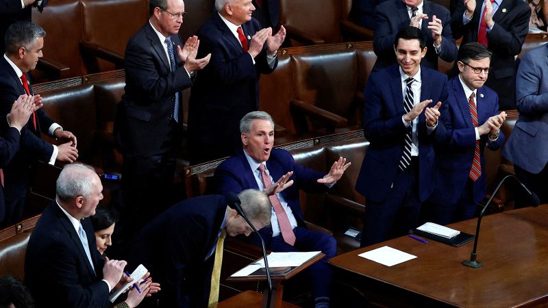 Kevin McCarthy, the speaker of the house, failed to lock down support in a first-in-a century fight.
