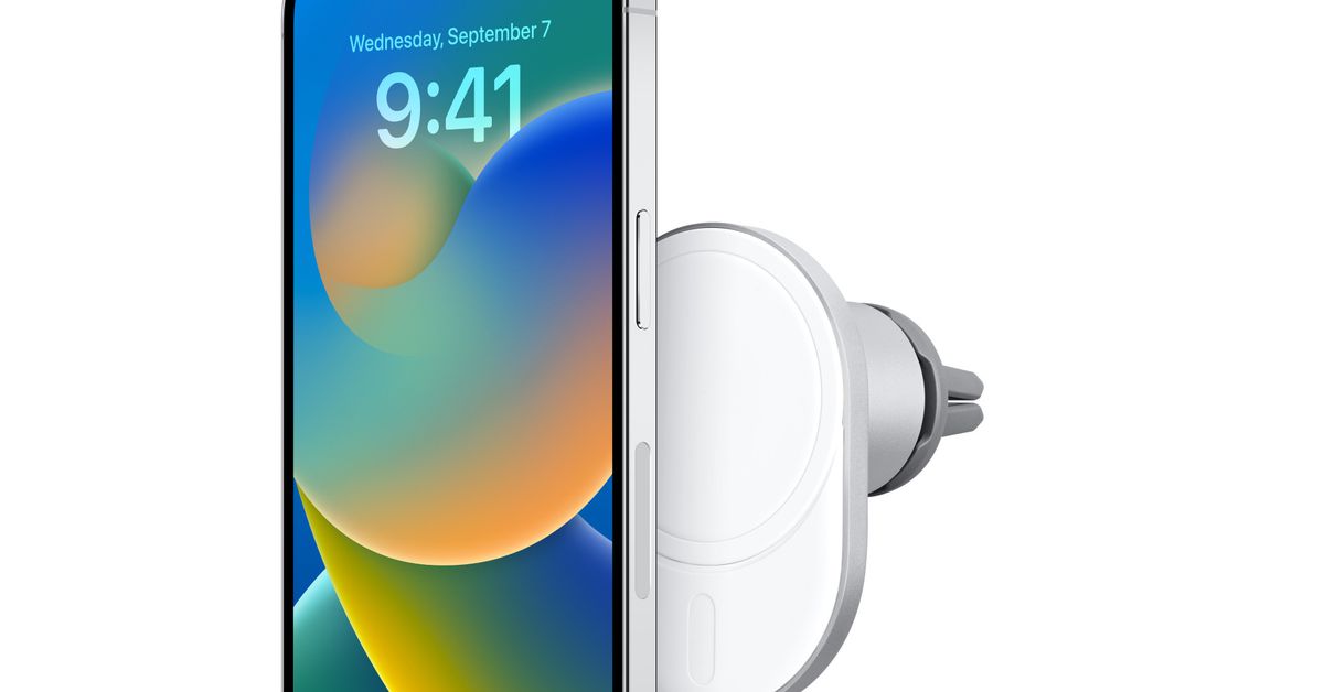The MagSafe car mount charging device is only 99 cents and has been approved by Apple.