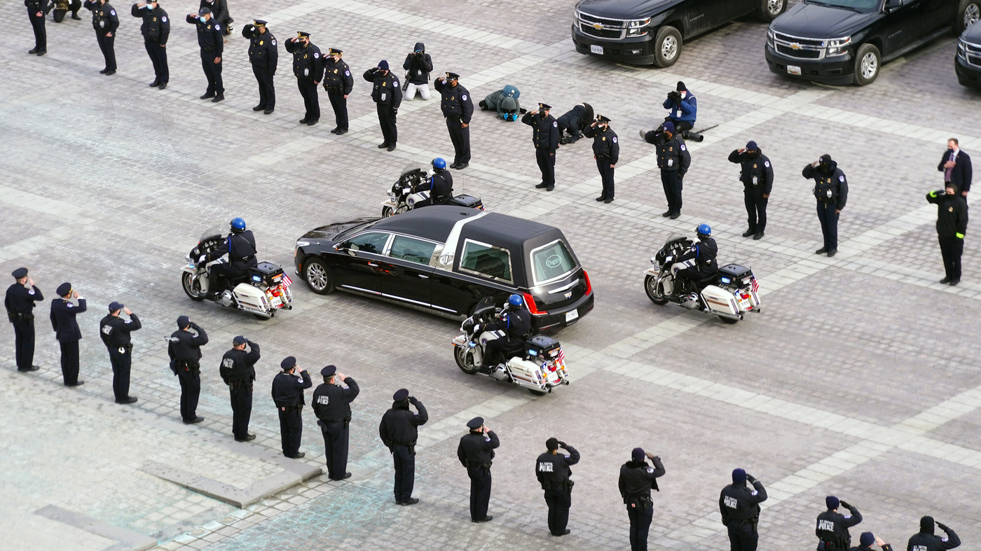 Two rioters are accused of being involved in the death of a Capitol Police officer.