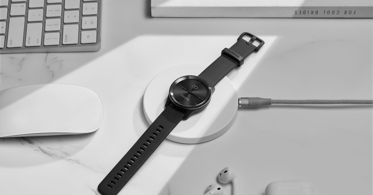 The new hybrid watch from Garmin is the first to feature wireless charging