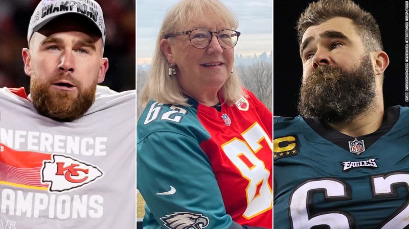 Donna Kelce is the first mother to have two sons play in the same game.