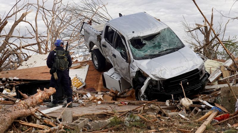 In a month of extreme weather, tornadoes ravage the South
