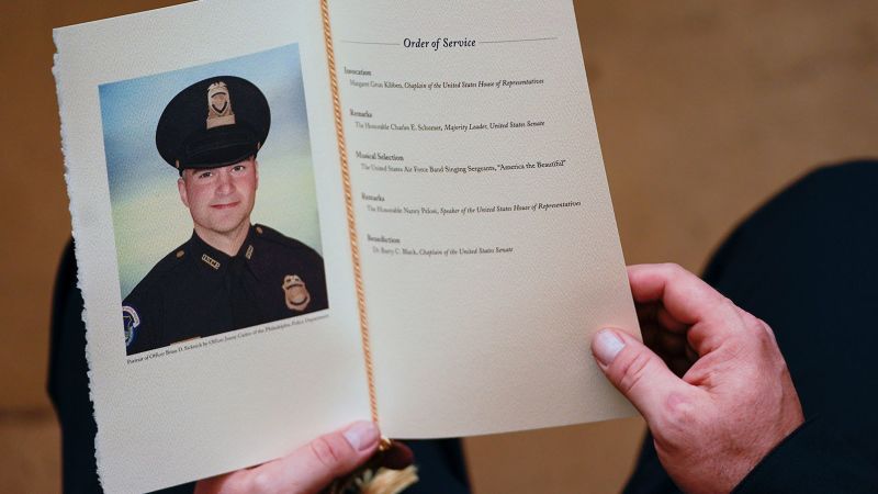 Two rioters and Trump are sued over the death of a police officer