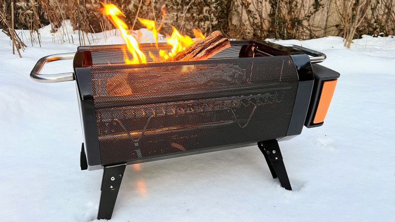 A stove with a fire pit