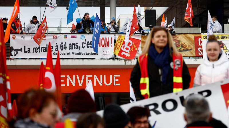 Many people in France are protesting over pensions