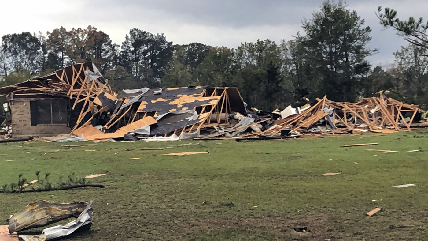 At least one person was killed and dozens were injured when tornadoes hit Texas and Oklahoma