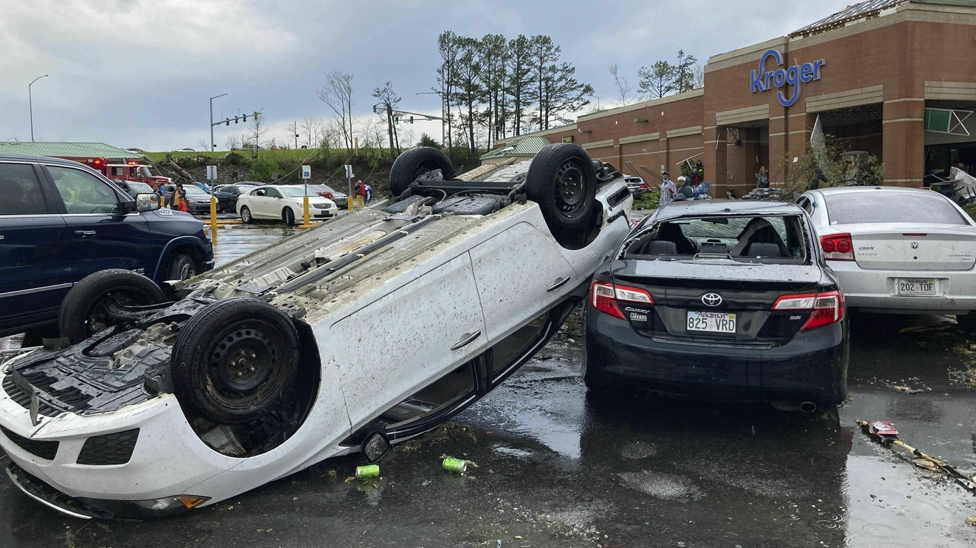 Little Rock is being slammed by a tornado