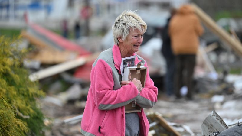 Large tornadoes tore through the South and Midwest