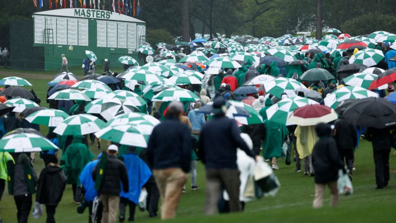 The third round at the Masters has been suspended because of the rain