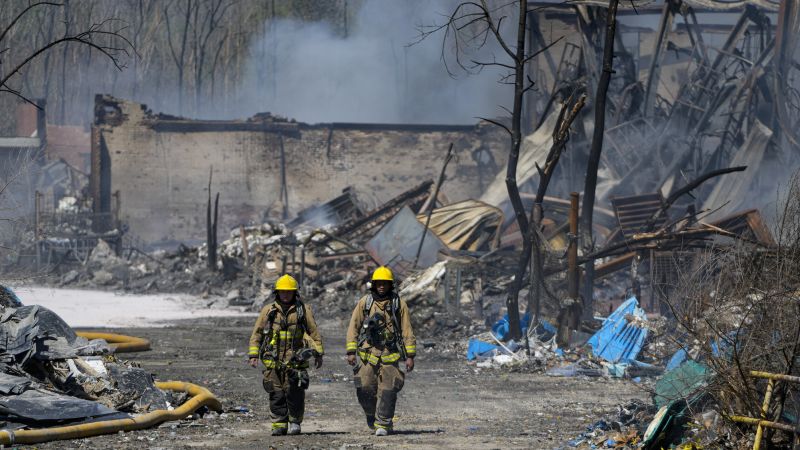 There is a possibility that residents near Indiana warehouse fire may have hazardous substances on their property