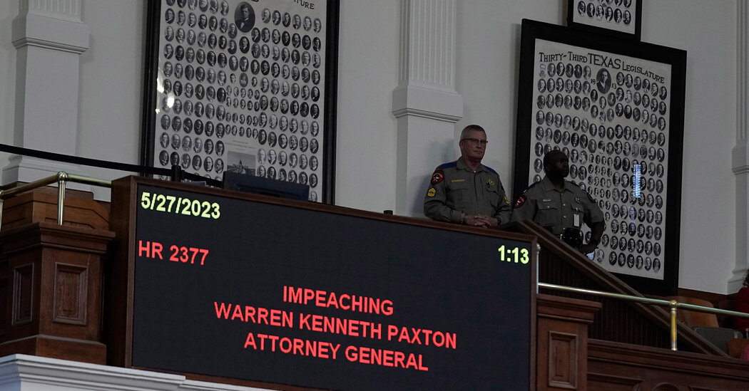 The Texas House voted to remove Ken Paxton from office