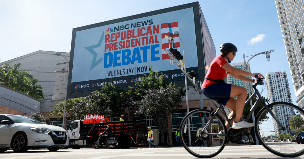The third GOP debate takes place in Miami
