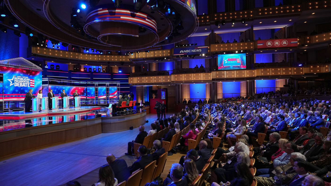 The GOP presidential hopefuls meet in Miami for a debate without Trump