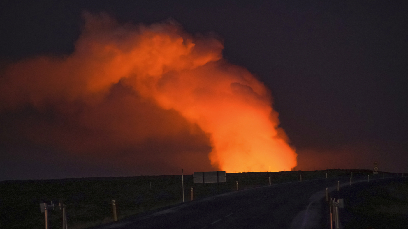 The volcanic eruption sent lava into nearby homes