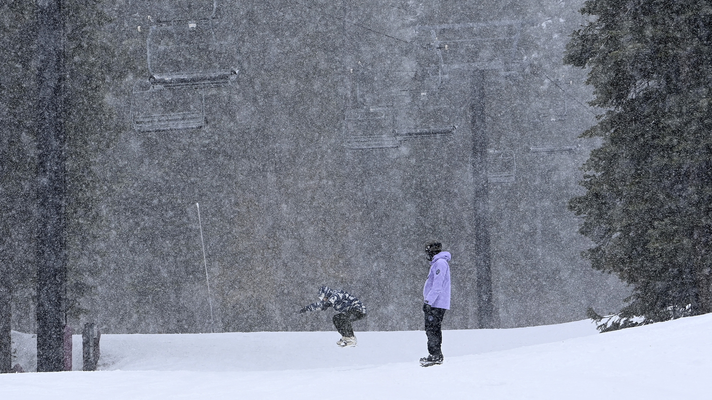 The interstate was closed as a dangerous winter storm hit the Sierra Nevada