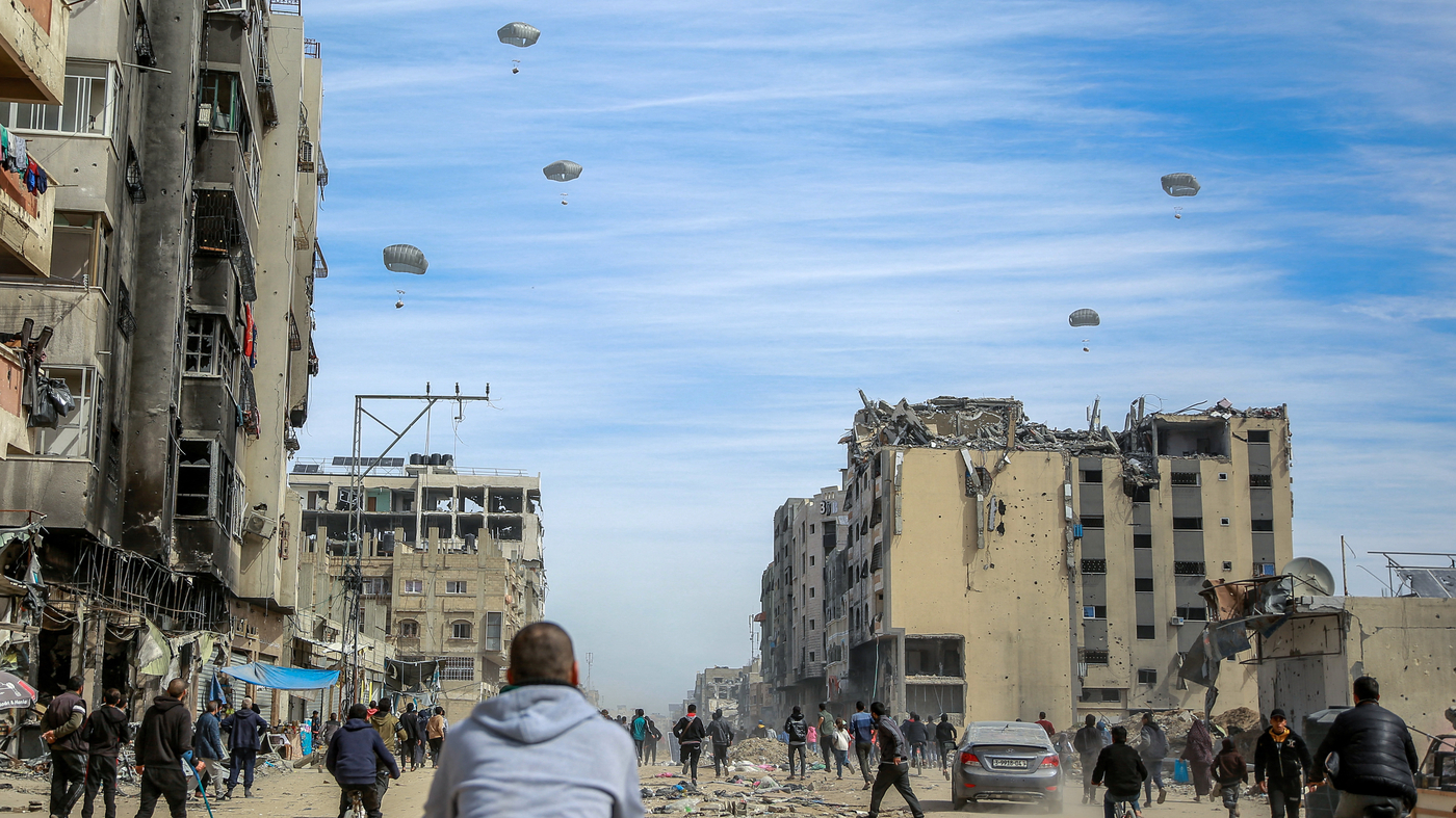 Airdropping aid is not efficient, so why is the US doing it in Gaza?
