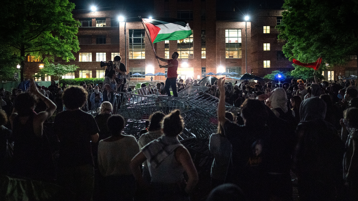 Student protesters are in danger of being banned from campus if they get arrested