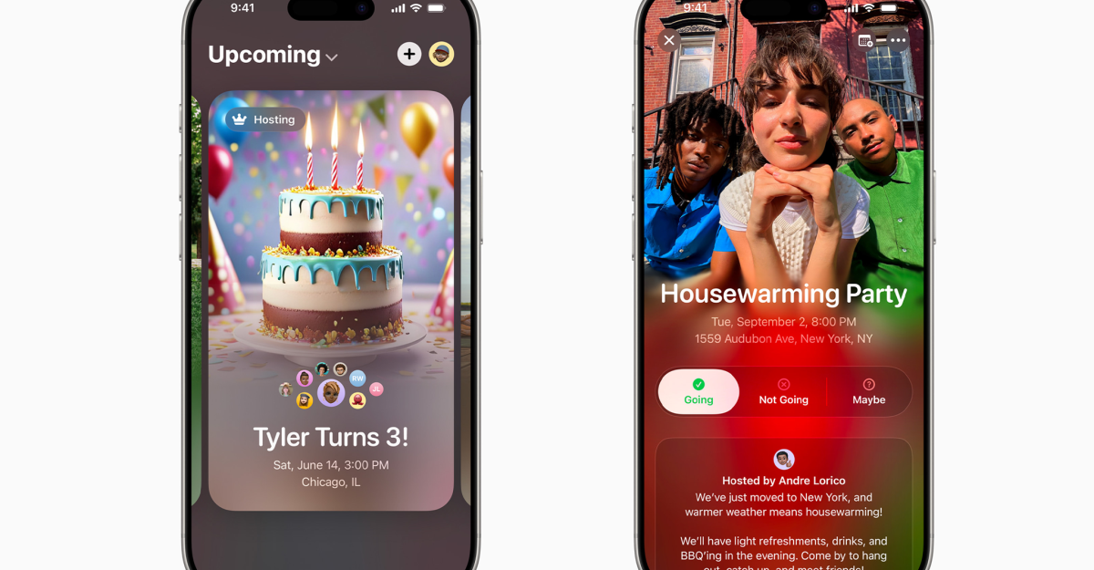 The Apple Invites app is about event planning